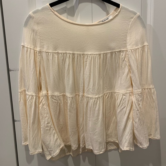 Madewell cream tiered blouse - Picture 4 of 4